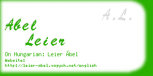 abel leier business card