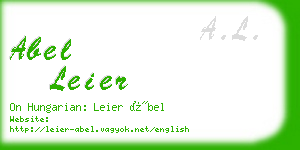 abel leier business card